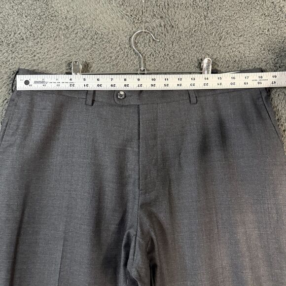 Suitsupply Pants Mens 36x29 Gray Brescia Slim Fit Super 110s VBC Wool Formal - Picture 9 of 14